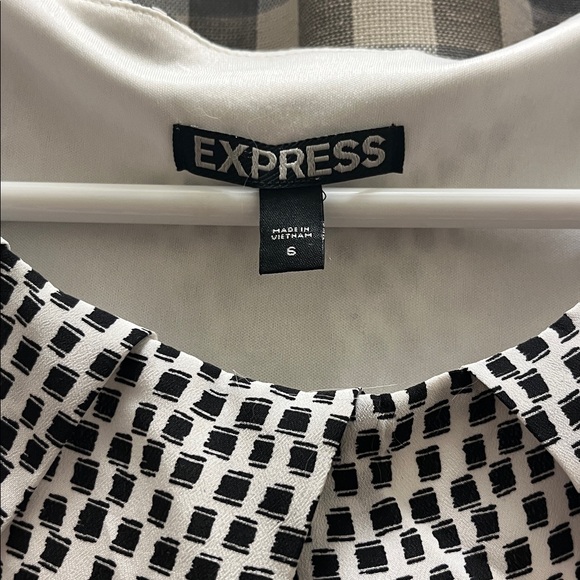 Express Black and White Patterned Mini Dress - Picture 2 of 5